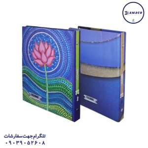 عکس دفتر کلاسوری کلاسور 100 سلفون قفل فلز تکنو