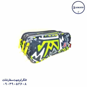 عکس سایر جامدادی مستطیل 3 زیپ بزرگ 9637 راتو