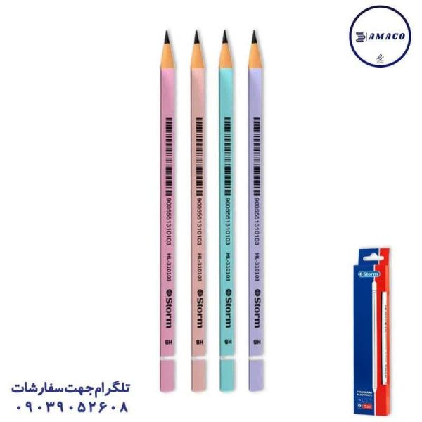 عکس مداد مداد مشکی 3 گوش  برایت لاین کد 310103 استورم