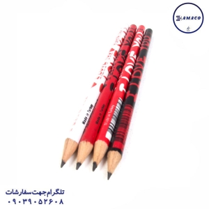 عکس نوشت افزار مداد مشکی چوب سفید آدل