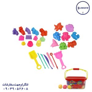 عکس خمیر بازی و شن جادویی خمیر شنی 1.5 کیلویی 1085 آریا