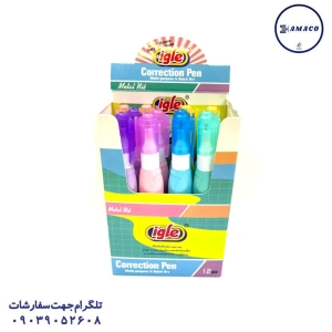 عکس نوشت افزار لاک غلط گیر 3 میل رنگی و اداری ایگل