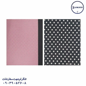 عکس دفتر کلاسوری کلاسور پارچه ای قفل فلز 100 برگ آماکو