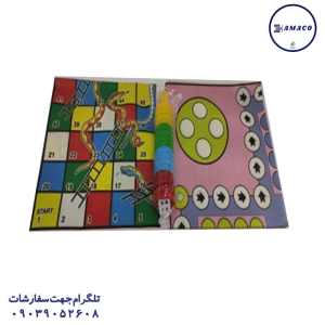 عکس اسباب بازی های عمومی منچ و مارپله پارچه ای سلفونی سراج