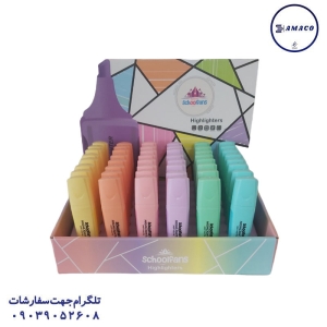 عکس نوشت افزار ماژیک فسفری قلمی رنگ خاص 92301 اسکول فنس