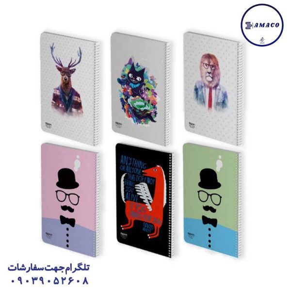 عکس دفتر فنری دفتر 100 خطی فانتزی فنری239 الیپون