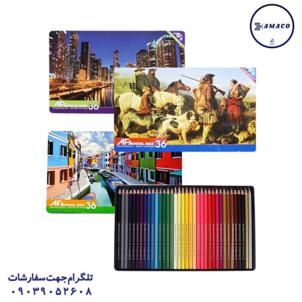 عکس مدادرنگی مداد رنگی 36 فلز 202 اسکول مکس