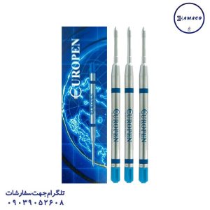 عکس نوشت افزار یدک خودکار آبی پارکری فلزی یوروپن