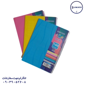 عکس دفتر فنری دفتر 100 خطی طلقی تک رنگ 2000