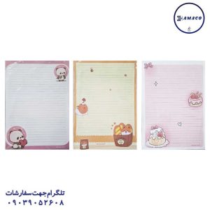 عکس کاغذو مقوا و فوم کاغذ A4 خط دار فانتزی 30 برگ شکوفه