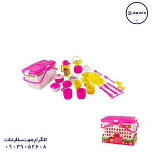عکس اسباب بازی های دخترانه سبد پیک نیک 25 پارچه گل خانم کوچک تک تویز