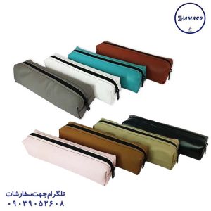 عکس جامدادی فانتزی جامدادی تک زیپ چرم تکرنگ (240)