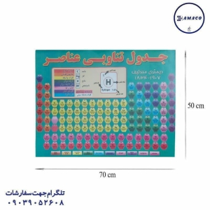 عکس لوازم کمک آموزشی پوستر جدول تناوبی 50*70