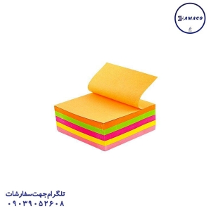 عکس کاغذ یادداشت چسب دار ( استیکر ) نوت 76*76 400 برگی
