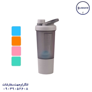 عکس ظرف غذا قمقمه لیوان قمقمه شیکر 3 تکه همزن دار مهرسا