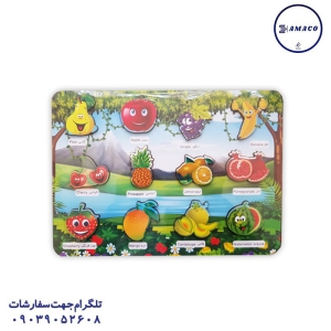 عکس بازی فکری جورچین چوبی میوه ها # چیچینک