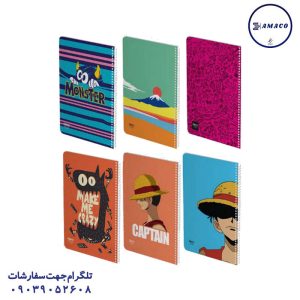 عکس دفتر فنری دفتر 60 خطی فانتزی فنری کد 223 (72) الیپون