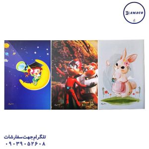 عکس دفتر منگنه ای دفتر 60 برگ خطی منگنه ای