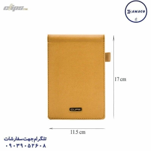 عکس دفترچه یادداشت مهندسی چرمی 2368 کلیپس