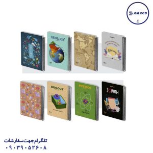 عکس دفتر فنری دفتر 100 خطی موضوعی فنری جلدسخت 243 (28) الیپون