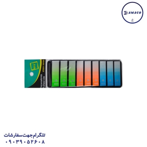 عکس کاغذ یادداشت چسب دار ( استیکر ) نوت نشانه گذار 9 ردیفه