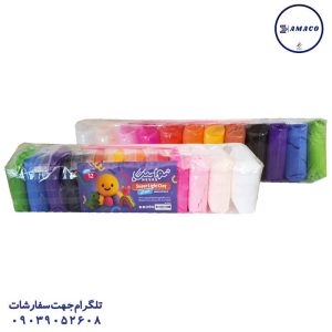عکس لوازم مهدکودک خمیر سبک کلی 12 رنگ