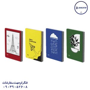عکس دفتر سایز رحلی A4 دفتر 100 خطی رحلی طلقی 813 (24) الیپون