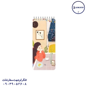 عکس دفترچه یادداشت پالتویی گلاسه