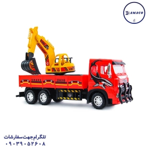 عکس اسباب بازی های پسرانه کامیون حمل بیل مکانیکی (ب) درج