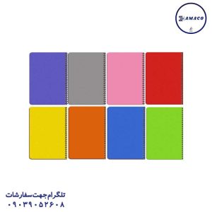 عکس دفترچه یادداشت 1.8 بغل باز شو 80 برگ موزی