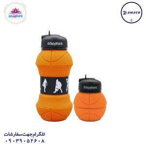 عکس ظرف غذا قمقمه لیوان قمقمه توپ بسکتبال آبی 9319 اسکول فنس