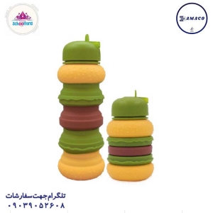 عکس ظرف غذا قمقمه لیوان قمقمه آکاردئونی همبرگر 9332 اسکول فنس