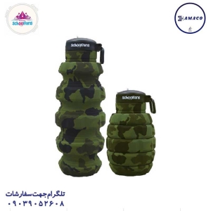 عکس ظرف غذا قمقمه لیوان قمقمه آکاردئونی نارنجک 9342 اسکول فنس