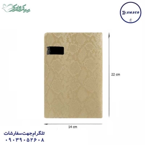 عکس سررسید و تقویم سررسید چرم رقعی یونیک 1402 فدک