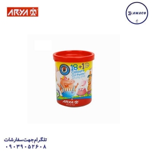 عکس لوازم مهدکودک پاستل 18+1 رنگ لیوانی آریا