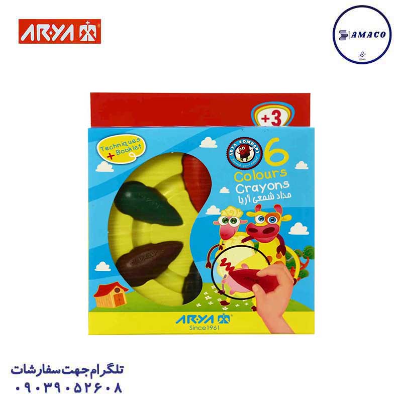 خرید پاستل دوکی 6 رنگ 2054 آریا عکس لوازم مهدکودک پاستل دوکی 6 رنگ 2054 آریا