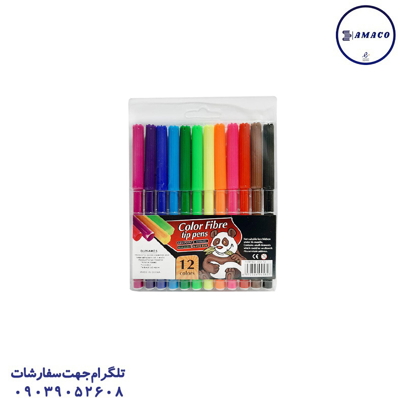 خرید ماژیک 12 رنگ 12 پاندا عکس نوشت افزار ماژیک 12 رنگ 12 پاندا