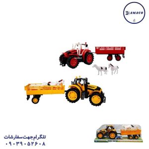 عکس اسباب بازی های پسرانه مینی تراکتور مزرعه وکیوم (ب) درج