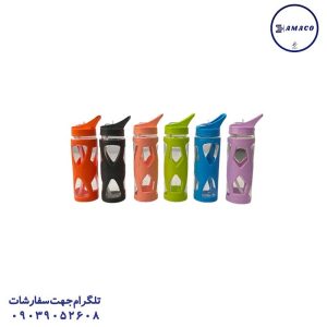 عکس لوازم مهدکودک قمقمه پنج ضلعی کاوردار نی دار(80) رویا