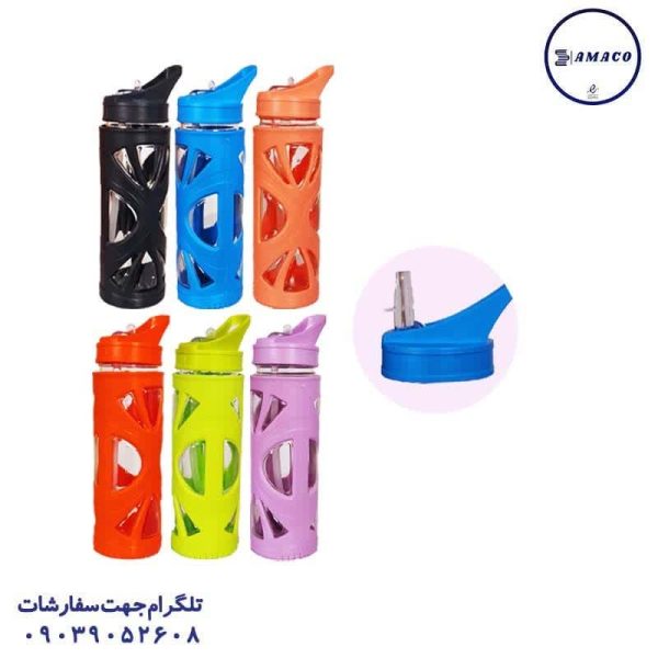 عکس لوازم مهدکودک قمقمه هندسی کاوردار نی دار(80) رویا