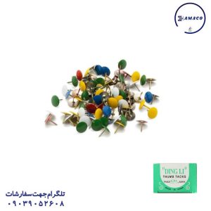 عکس ملزومات اداری پونز 50 عددی رنگی