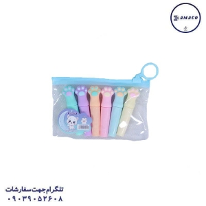 عکس نوشت افزار ماژیک فسفری 6 عددی پنجه 211