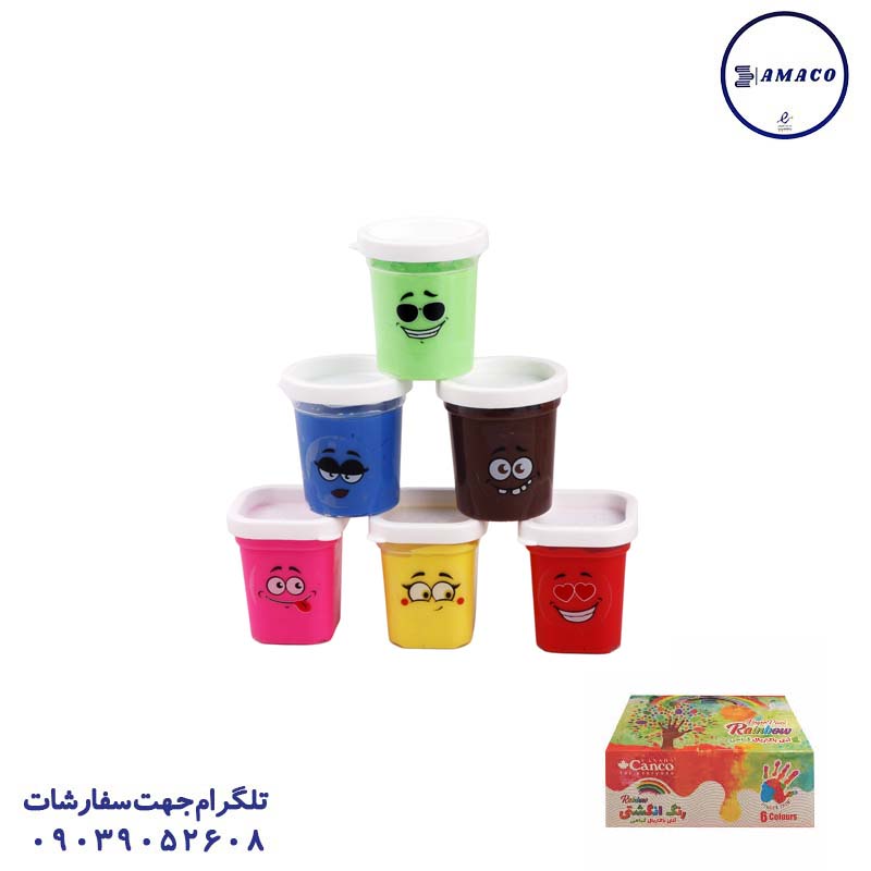 خرید رنگ انگشتی 6 رنگ کنکو عکس لوازم مهدکودک رنگ انگشتی 6 رنگ کنکو