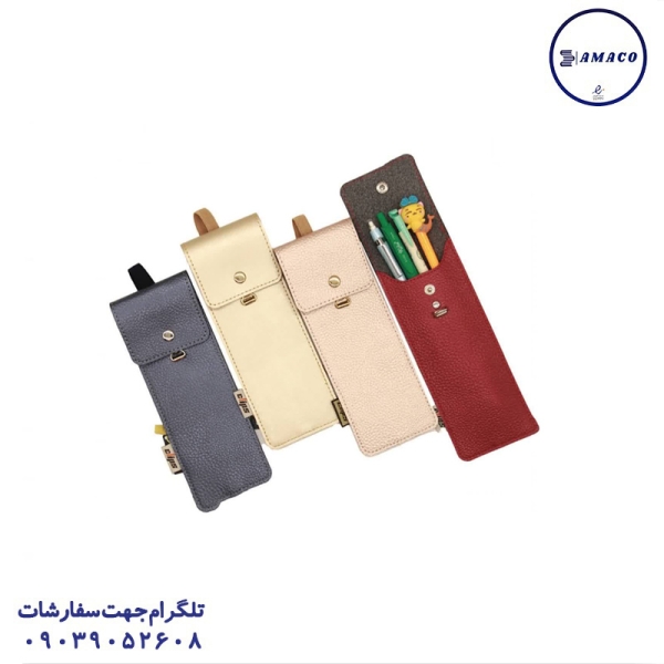 عکس جامدادی کلاسیک جامدادی چرم کشدار 1305 کلیپس