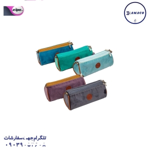 عکس سایر جامدادی  مثلثی 3 زیپ مخمل 1015 کلیپس