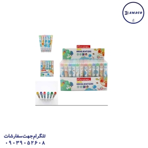 عکس نوشت افزار ماژیک فسفری مهردار 6 عددی 9207 فندل