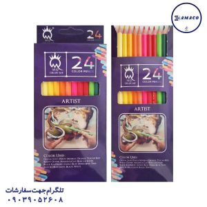 عکس لوازم مهدکودک مداد رنگی 24 مقوا آرتیست ام کیو