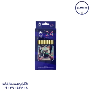 عکس لوازم مهدکودک مداد رنگی 24 مقوا آرتیست ام کیو