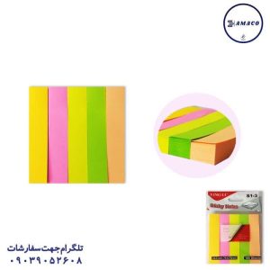 عکس نوشت افزار نوت نشانه گذار 76*76  5 ردیفه