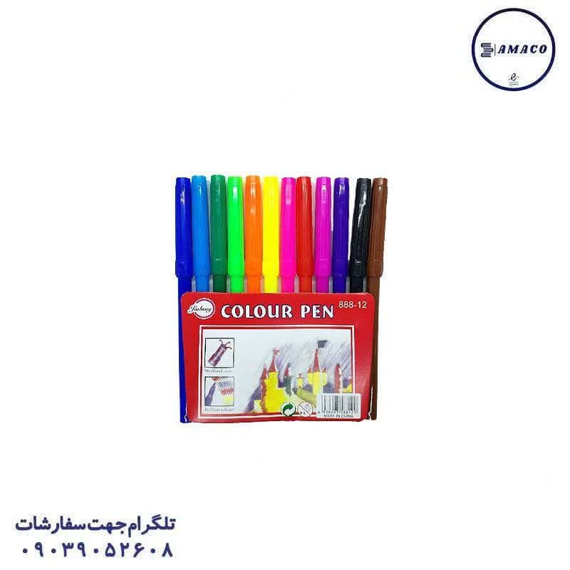 خرید ماژیک نقاشی 12 رنگ 888 عکس نوشت افزار ماژیک نقاشی 12 رنگ 888